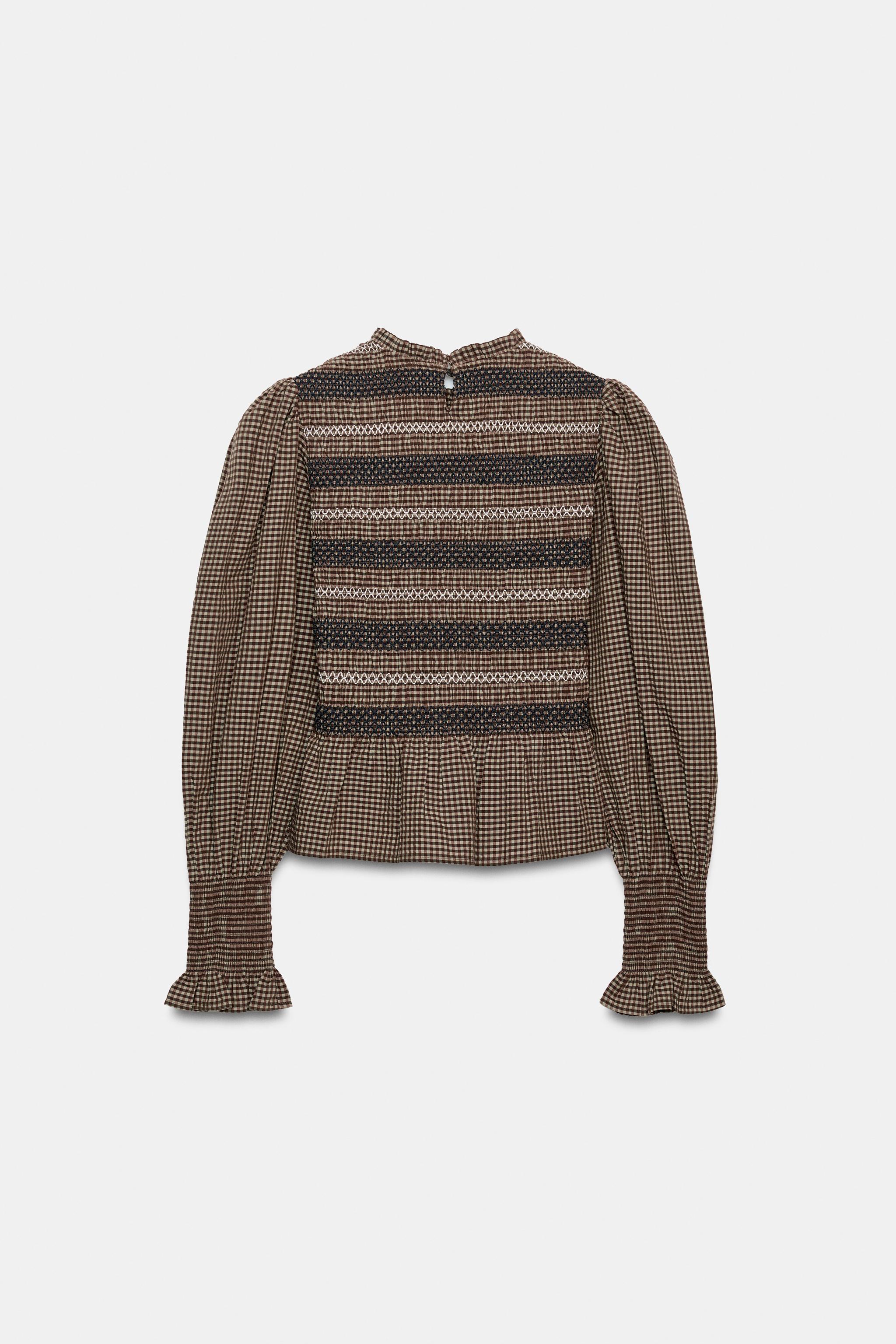 CHEMISE BRODÉE À NID D’ABEILLE